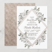 Vintage Cherish Rose Diamond Bridal Brunch Dusche