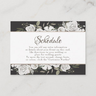 Vintage Cherish Roségold Hochzeitsplan Begleitkarte