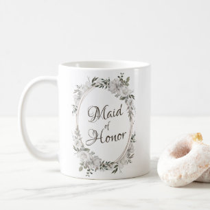 Vintage Cherish Roségold Ovalrahmen Brautjungfer Kaffeetasse