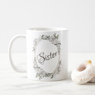 Vintage Cherish Roségold-Ovalrahmen Chic Schwester Kaffeetasse