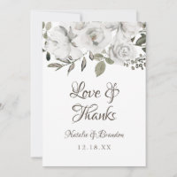 Vintage Cherish White Wedding Liebe und vielen Dan