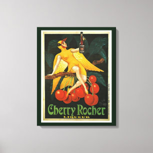 Vintage Cherry Rocher-Werbung Leinwanddruck