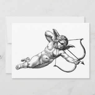 Vintage Cherub Cupid Liebe Einladung