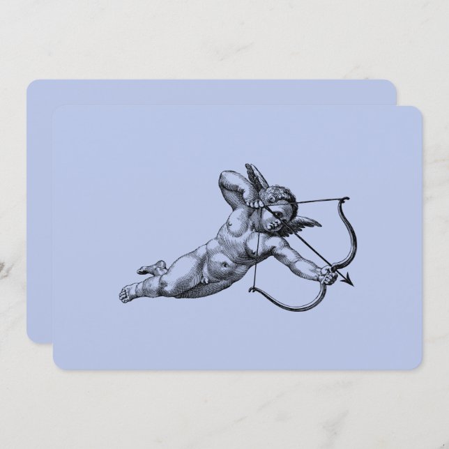 Vintage Cherub Cupid-Liebe Einladung (Vorne/Hinten)