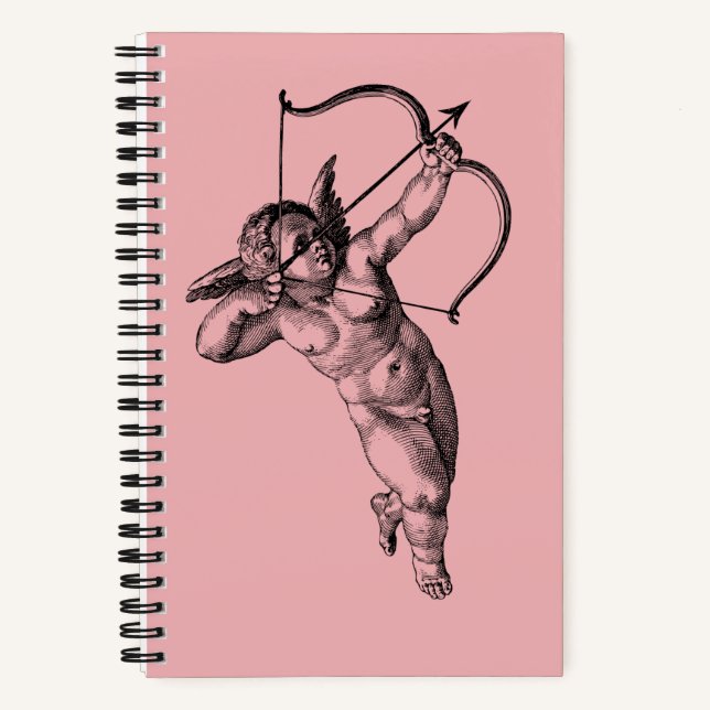 Vintage Cherub Cupid-Liebe Notizbuch (Vorderseite)