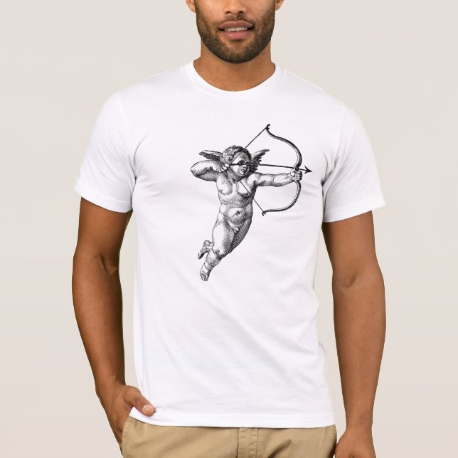 Vintage Cherub Cupid-Liebe T-Shirt (Vorderseite)