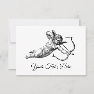 Vintage-Cherub-Cupid-Liebesaufkleber Etikett Einladung
