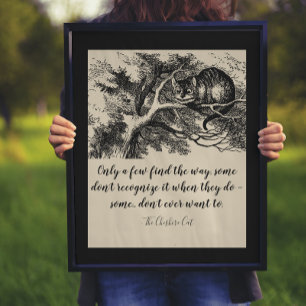 Vintage Cheshire Cat Illustration und Angebot Poster