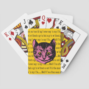 Vintage Cheshire-Katze aus Alice im Wunderland Spielkarten