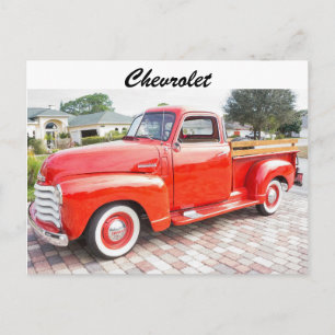 Vintage Chevrolet LKW Postkarte