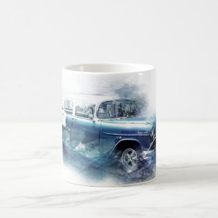 Vintage-Chevy-Auto aus den 1950er Jahren als digit Kaffeetasse