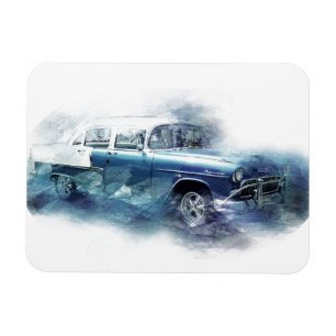 Vintage Chevy Auto aus den 1950er Jahren als digit Magnet