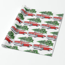 Vintage Chevy mit Weihnachtsbaum