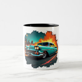 Vintage-Chevy-Urban-Explosion-Tasse Zweifarbige Tasse