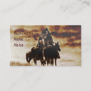 Vintage Cheyenne Warriors Business Cards Visitenkarte
