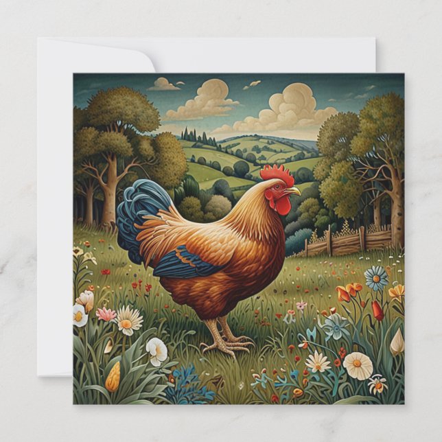 Vintage-chic-Boho-Hühnerweide-Landschaft (Vorderseite)