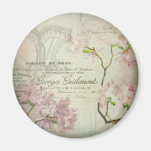 Vintage Chic Französische Schrift Shabby Blumen Ko Magnet