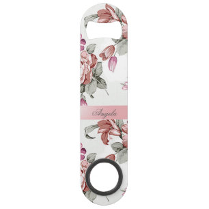 Vintage Chic Mädchenhafte Blumen-Personalisiert Speedflaschenöffner