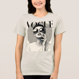 Vintage-Chic-Mode-Silhouette - Audrey-Stil Tri-Blend Shirt