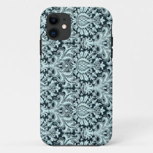 Vintage Chic Paris Aqua Blau Damast iPhone5 Hülle
