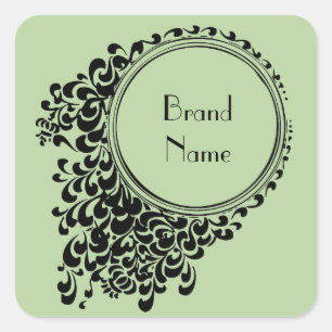Vintage Chic Retro-Markenname-Design Quadratischer Aufkleber
