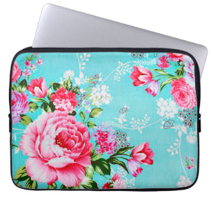 Vintage Chic Rosa Florales Laptop-Hülle Laptopschutzhülle