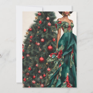 Vintage Chic Schwarze Mode Einladung