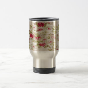 Vintage Chic Shabby Mädchenhaft Rosen Reisebecher
