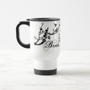 Vintage-chic-Zweig und Vögel Vogelkäfig BRAUT Tass Reisebecher