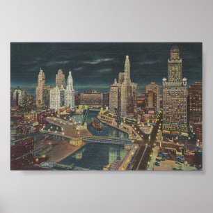 Vintage Chicago 1952 Poster