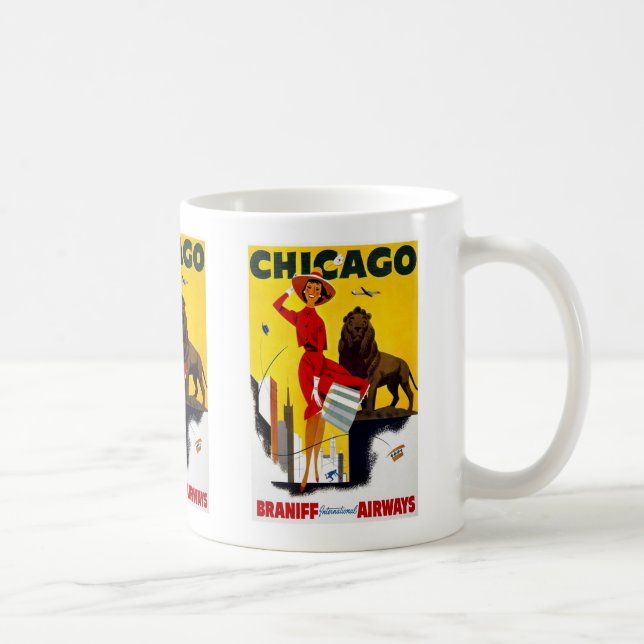 Vintage Chicago-Anzeige Kaffeetasse (Rechts)