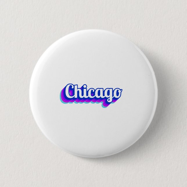 Vintage Chicago Button (Vorderseite)