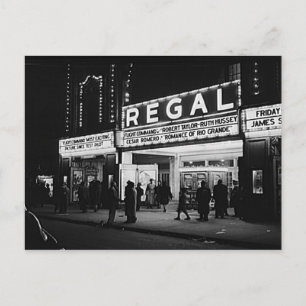 Vintage Chicago, die Regal Theater Leuchtreklame Postkarte