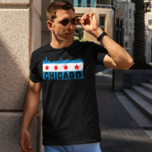 Vintage Chicago Flag Skyline T-Shirt