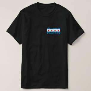 Vintage Chicago Flag Skyline T-Shirt