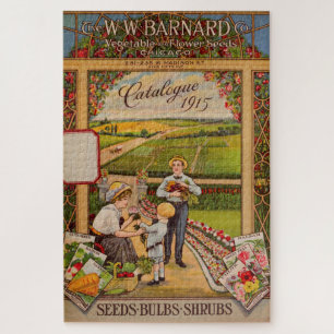 Vintage-Chicago-Gärtnerei-Blumensamen-Katalog Puzzle