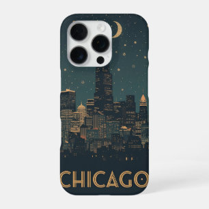 Vintage Chicago Illinois Stadt Skyline Retro Reise iPhone 16 Pro Hülle