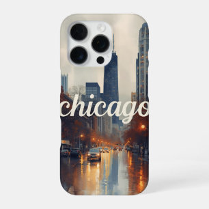 Vintage Chicago Illinois Stadt Skyline Retro Reise iPhone 16 Pro Hülle