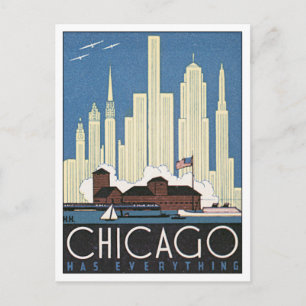 Vintage Chicago Illinois USA Postkarte