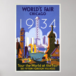 Vintage Chicago Plakat