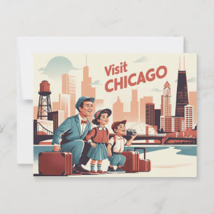 Vintage Chicago Postkarte