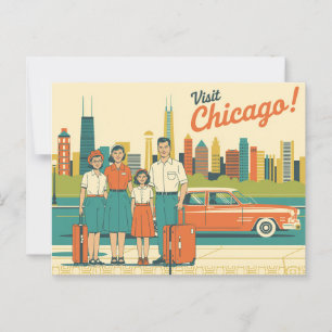 Vintage Chicago Postkarte