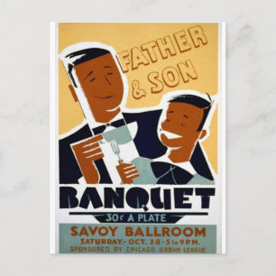 Vintage Chicago, Regal Theater Vater-und-Sohn-Tag Postkarte