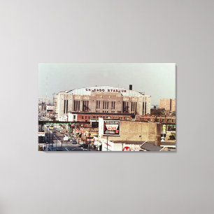 Vintage Chicago Stadium Rock Concert Venue 1968 Leinwanddruck