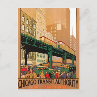 Vintage Chicago, USA - Postkarte