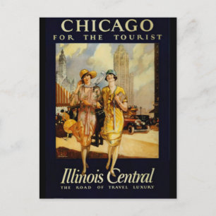 Vintage Chicago, USA - Postkarte