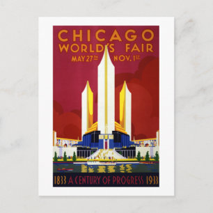 Vintage Chicago-Weltausstellung Ein Jahrhundert de Postkarte