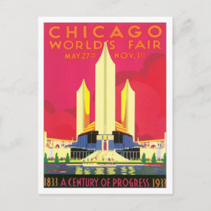 Vintage-Chicago-Weltausstellung-USA-Postkarte Postkarte