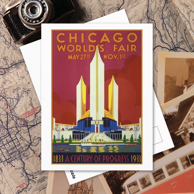 Vintage Chicago World-Messe Postkarte (Von Creator hochgeladen)