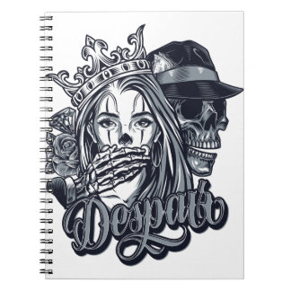 Vintage-Chicano-Stil-Tattoo Notizblock